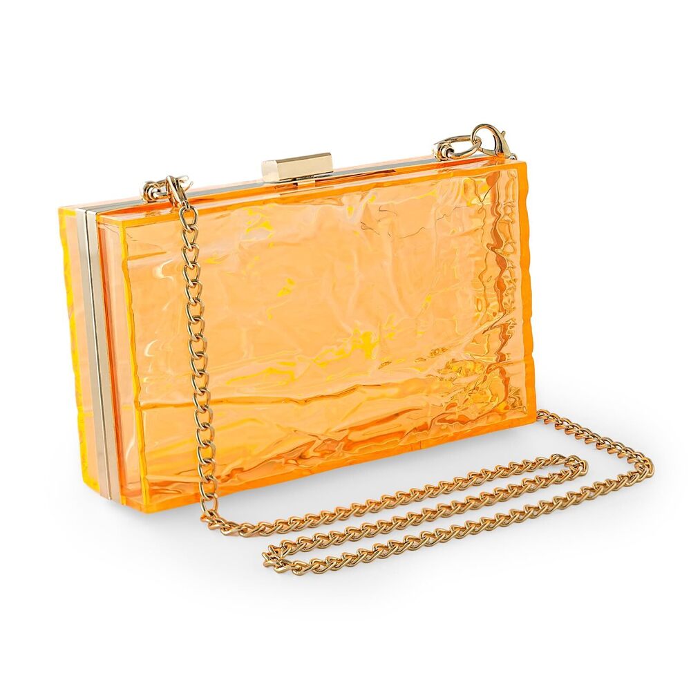 9987 Clear Purse Acrylic Evening Bags Clear Clutch Purse Ripple Shaped